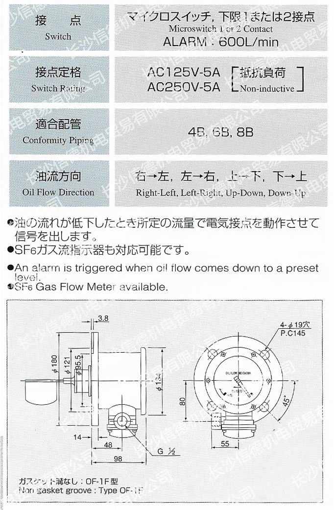 长沙信德机电贸易有限公司,电站阀门LDA-1兵田计器,泄露检测仪,电力冷却器漏油报警,传感器